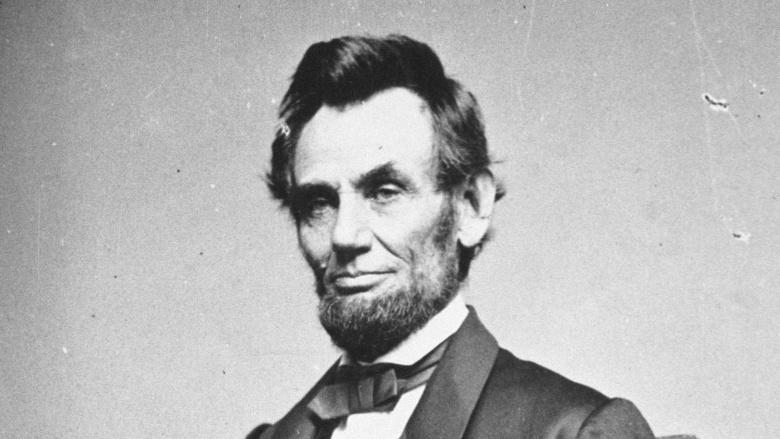 Abraham Lincoln looking serious