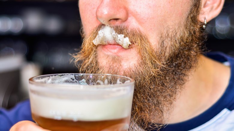 beard foam beer