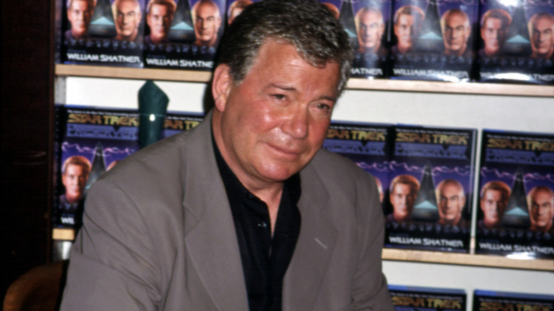 William Shatner gray suit