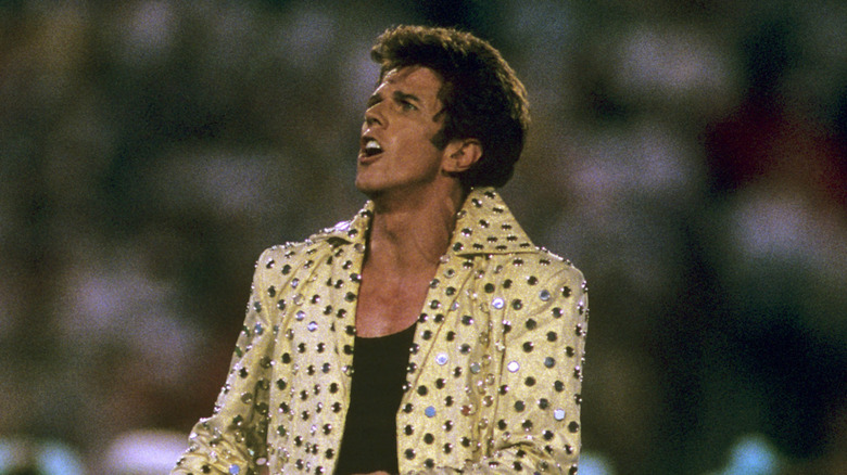 alex cole as elvis presto at the 1989 super bowl halftime show