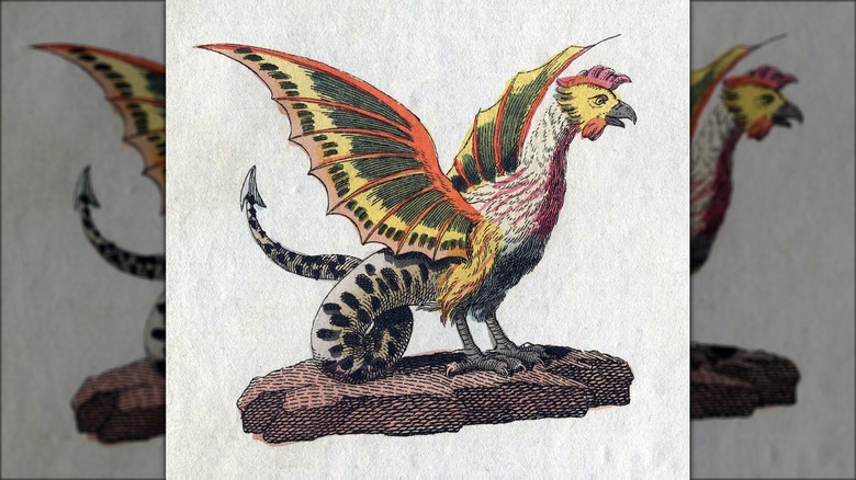 1806 illustration of a basilisk