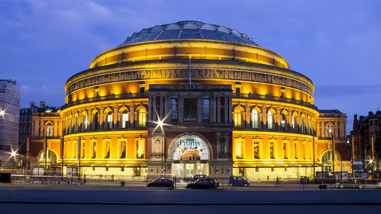 Royal Albert Hall with BBC Proms signs