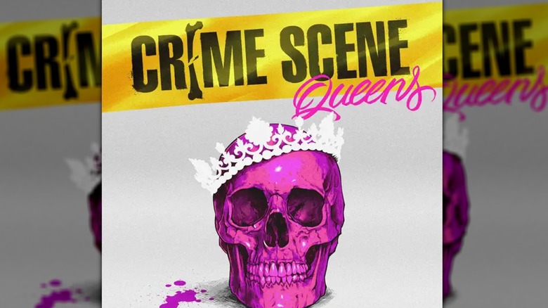 Crime Scene Queens logo pink skull