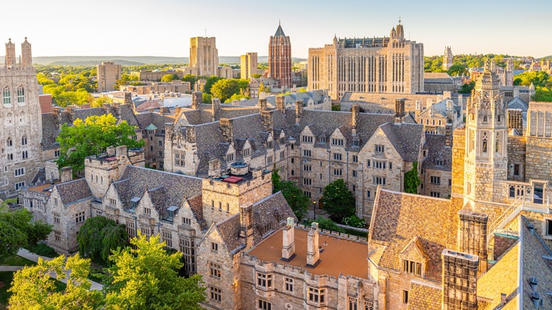 Yale University campus aerial view