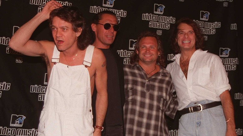 van halen backstage at 1996 mtv video music awards