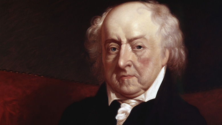 A portrait of an elderly John Adams