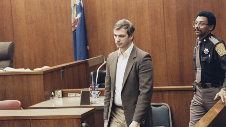 Jeffrey Dahmer standing in court