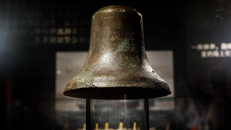 Crows nest bell on display at Titanic exhibition