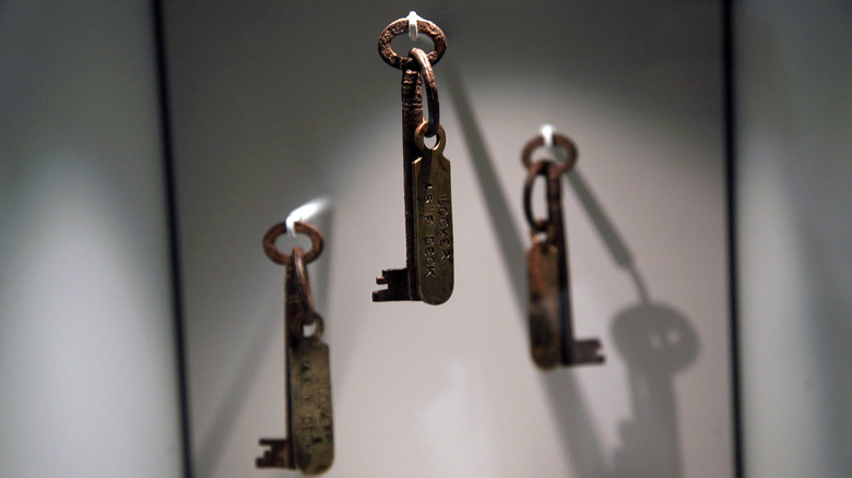 Three Titanic steward's keys are exhibited