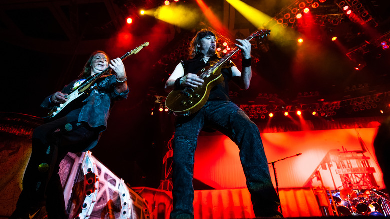 Iron Maiden performs onstage