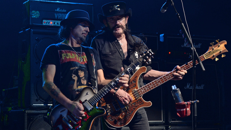 Motorhead perform onstage