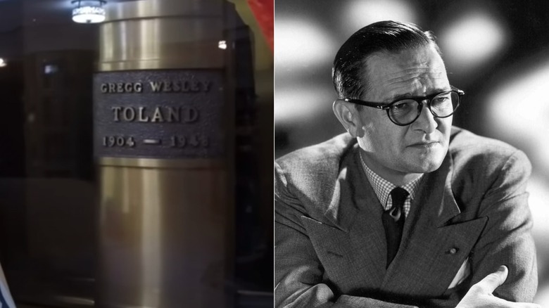 Gregg Toland headshot and urn