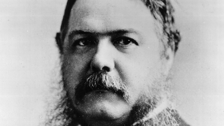 Chester A Arthur moustache looking left