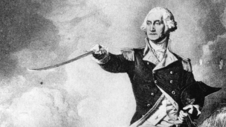 George Washington uniform drawing sword