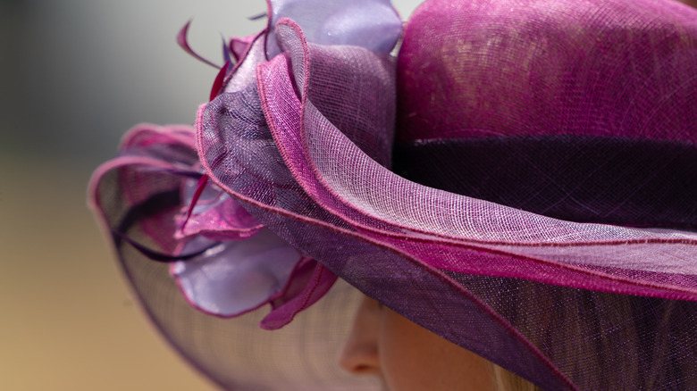 A racing fan's hat