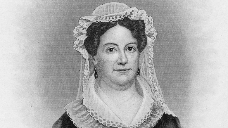 Sketch of Rachel Jackson in a bonnet