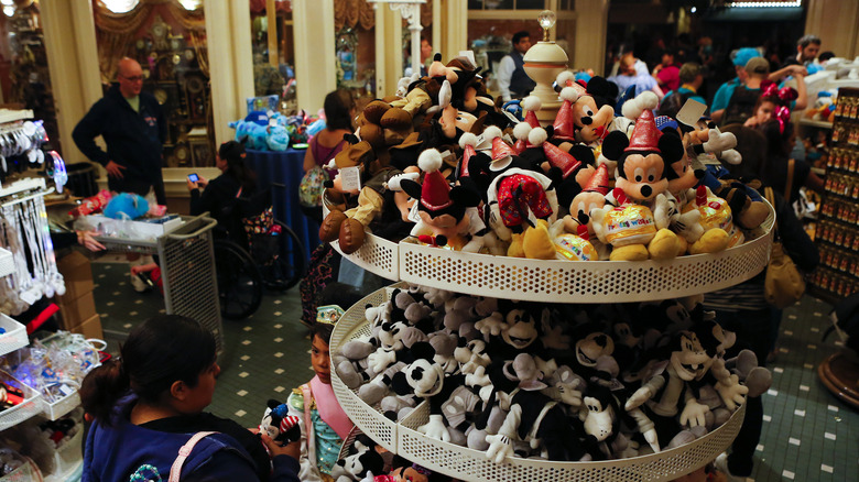 A Disneyland store full of Disney merchandise