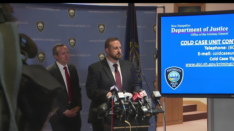 Investigators speaking at press conference