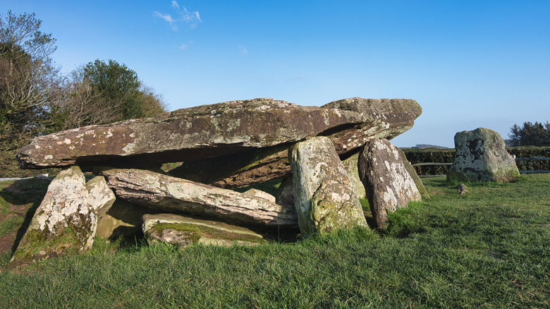 Arthur's Stone rests in the English countryside