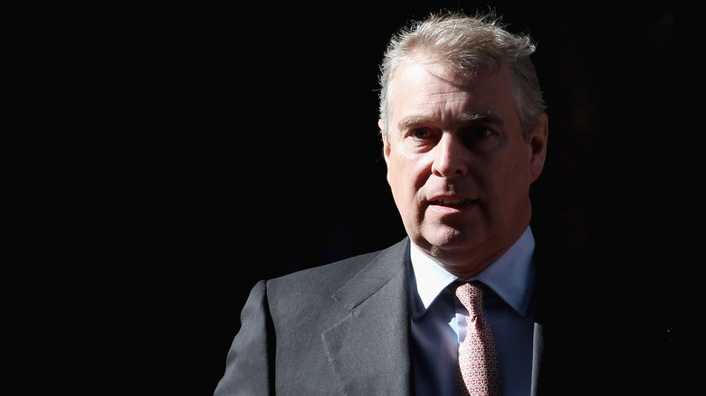 Prince Andrew walking in public