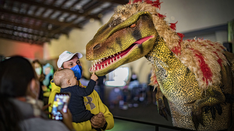 Father infant mechanical raptor