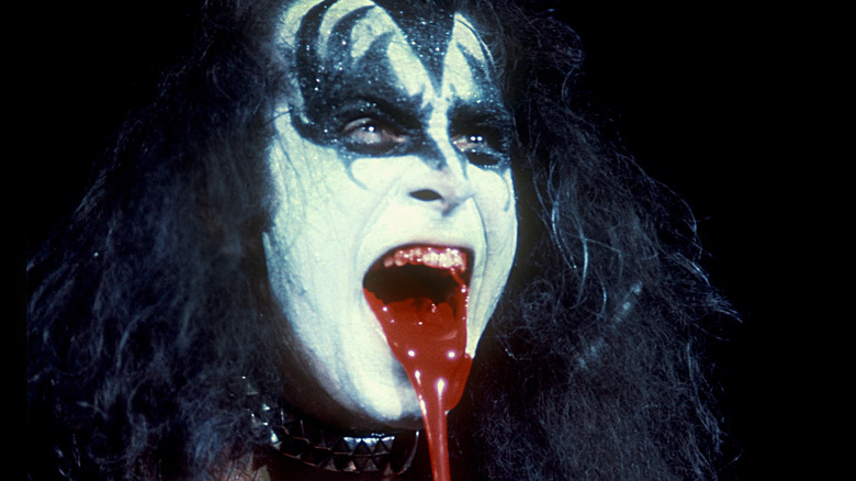 Gene Simmons spits blood