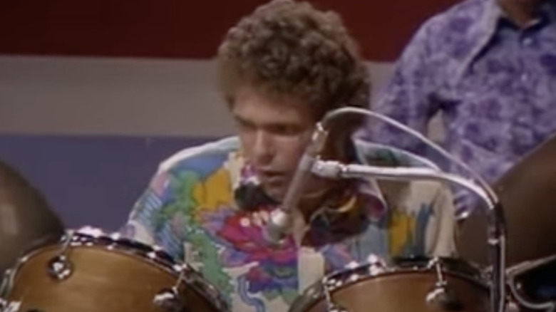 Jim Gordon colored shirt playing drums