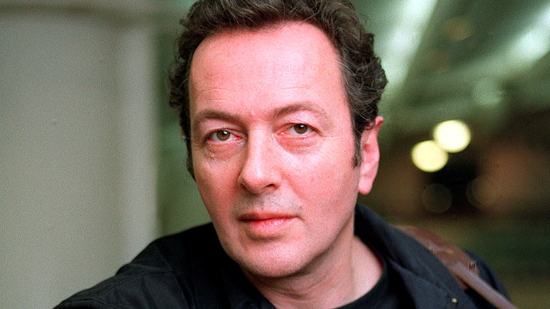 Joe Strummer headshot black shirt