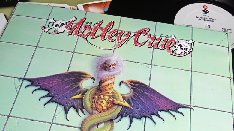 A photo of a Motley Crue album cover