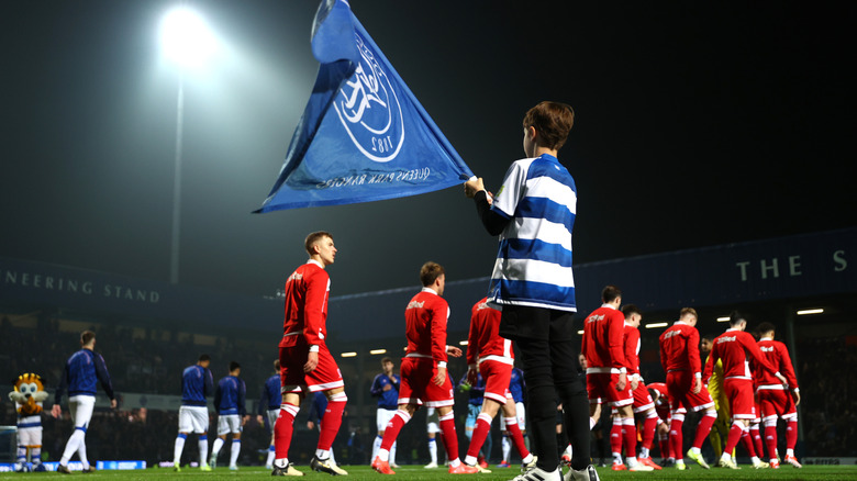 Middlesbrough FC walking out onto the field