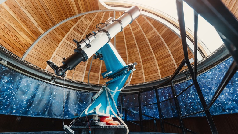 large telescope in an observatory