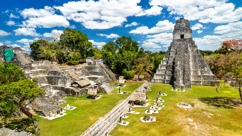 Tikal pyramids mayan