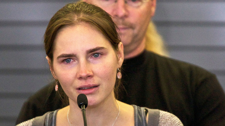 Amanda Knox crying at her appeal hearing in 2011