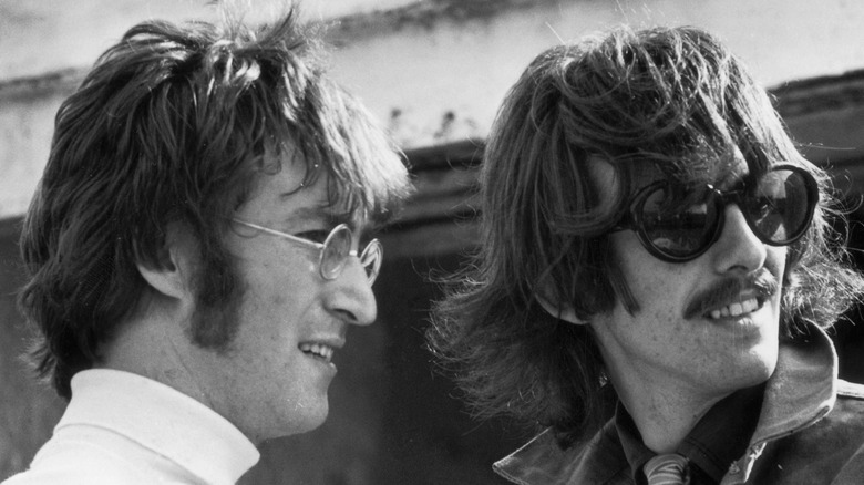 George Harrison and John Lennon