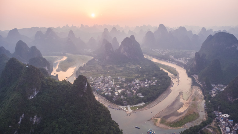 river winding through region