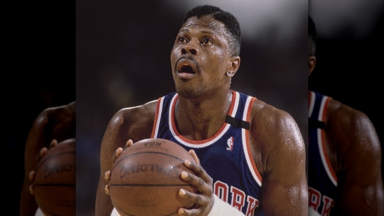 Patrick Ewing prepares to shoot