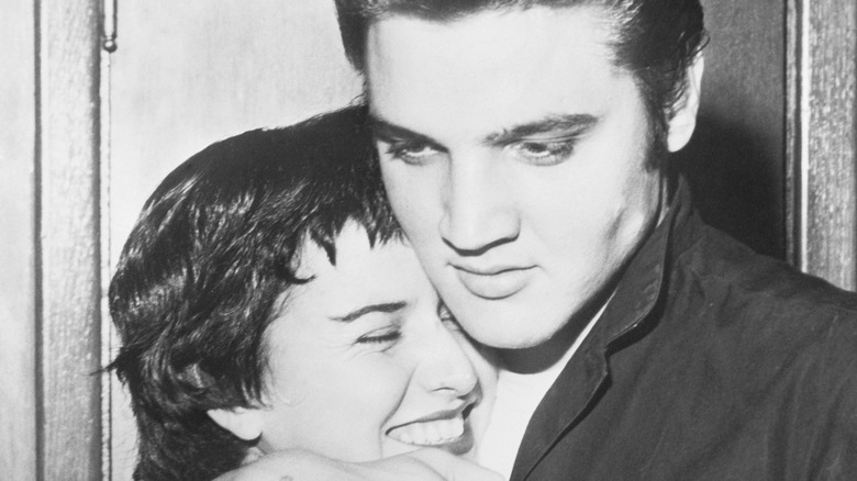 June Juanico and Elvis Presley hugging