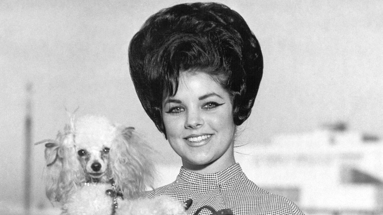 Priscilla Presley nee Beaulieu with dog 1963