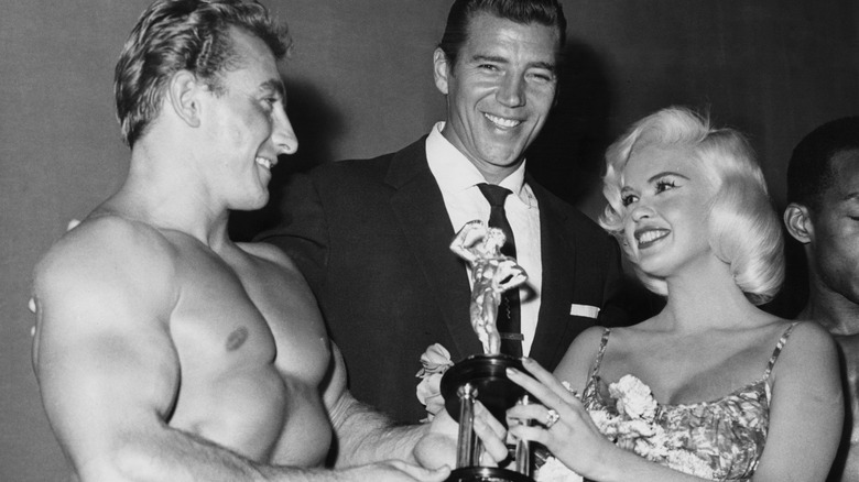 Mickey Hargitay Jayne Mansfield presenting a trophy