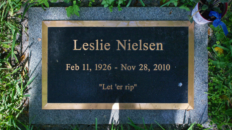 Leslie Nielsen headstone 