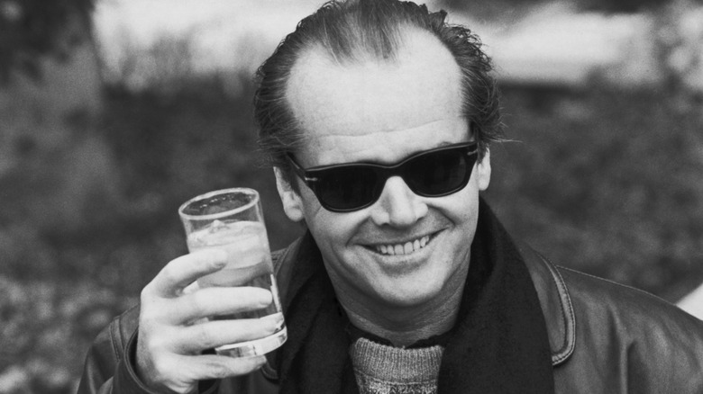 Jack Nicholson raising a glass in 1984