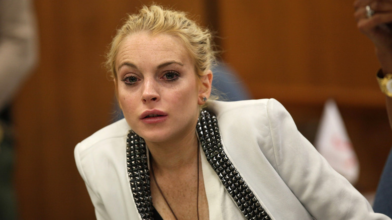 Lindsay Lohan in court during 2007 trial