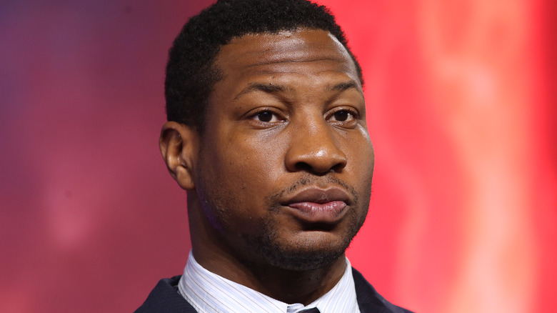 jonathan majors staring off