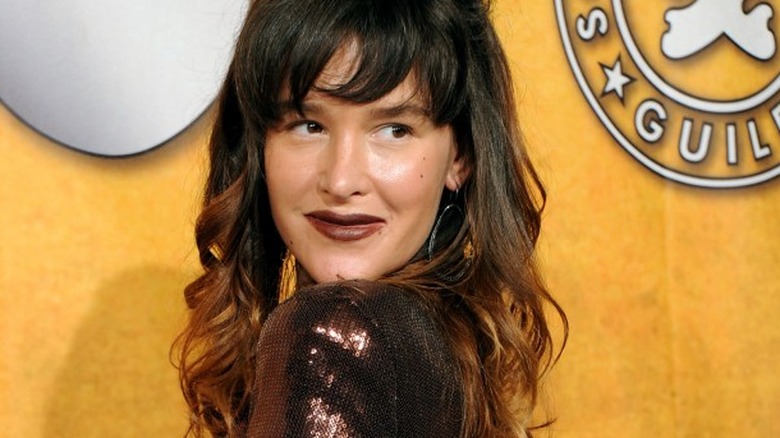 Paz de la Huerta smiling