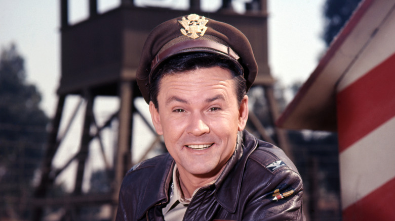 Bob Crane military uniform smiling outside