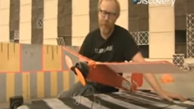 mythbusters savage airplane on a conveyor