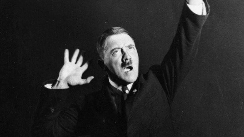 Hitler practicing public speaking