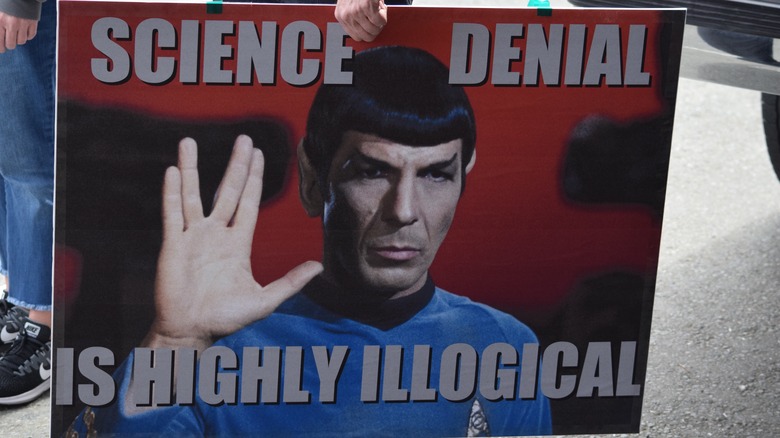 Spock giving the Vulcan salute