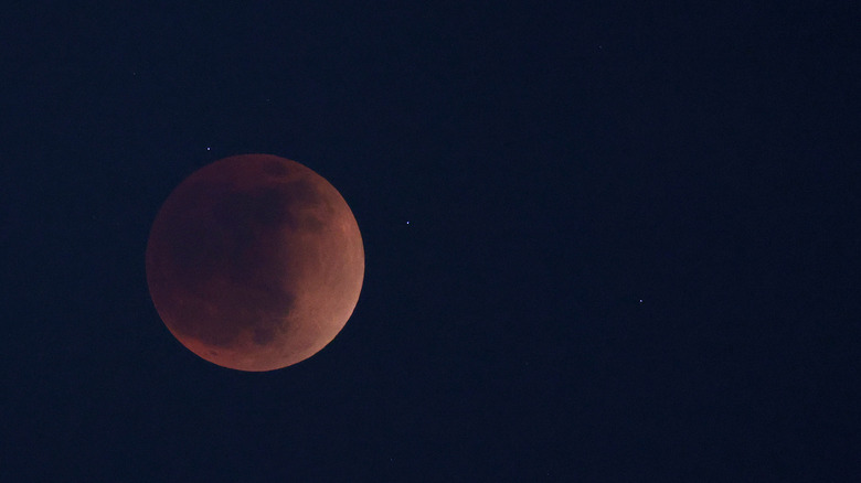 Lunar eclipse seen over California.