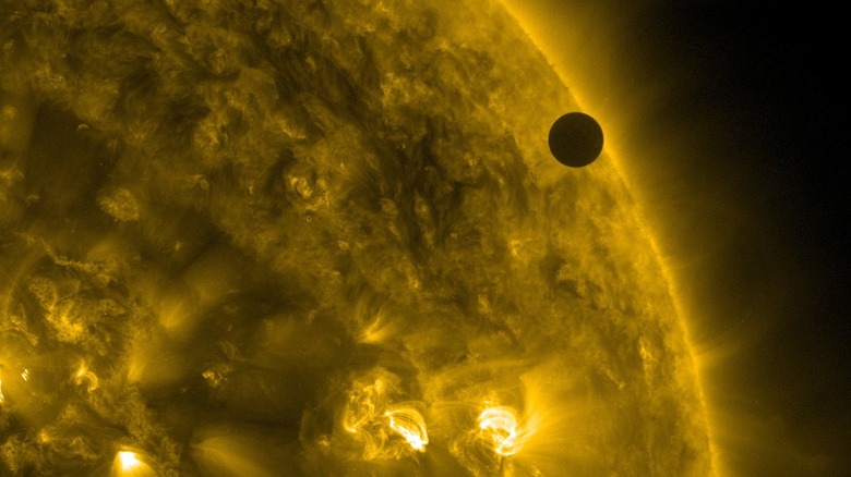 NASA SDO image of Venus transiting the Sun.